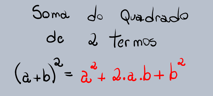 Produto Notável: Soma do quadrado
