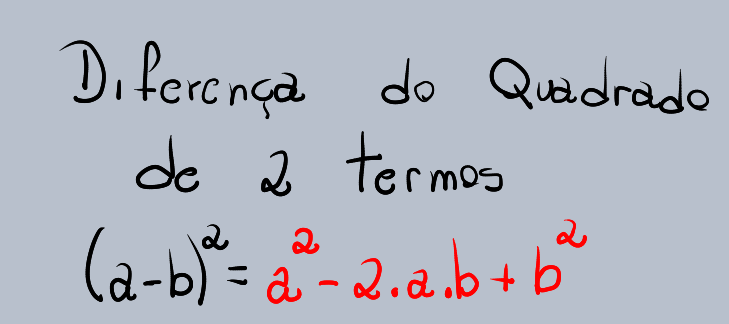 Produtos Notáveis: Diferença do quadrado