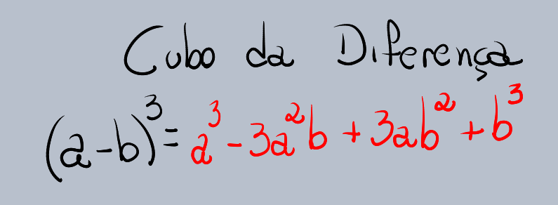 Cubo da diferença de 2 termos