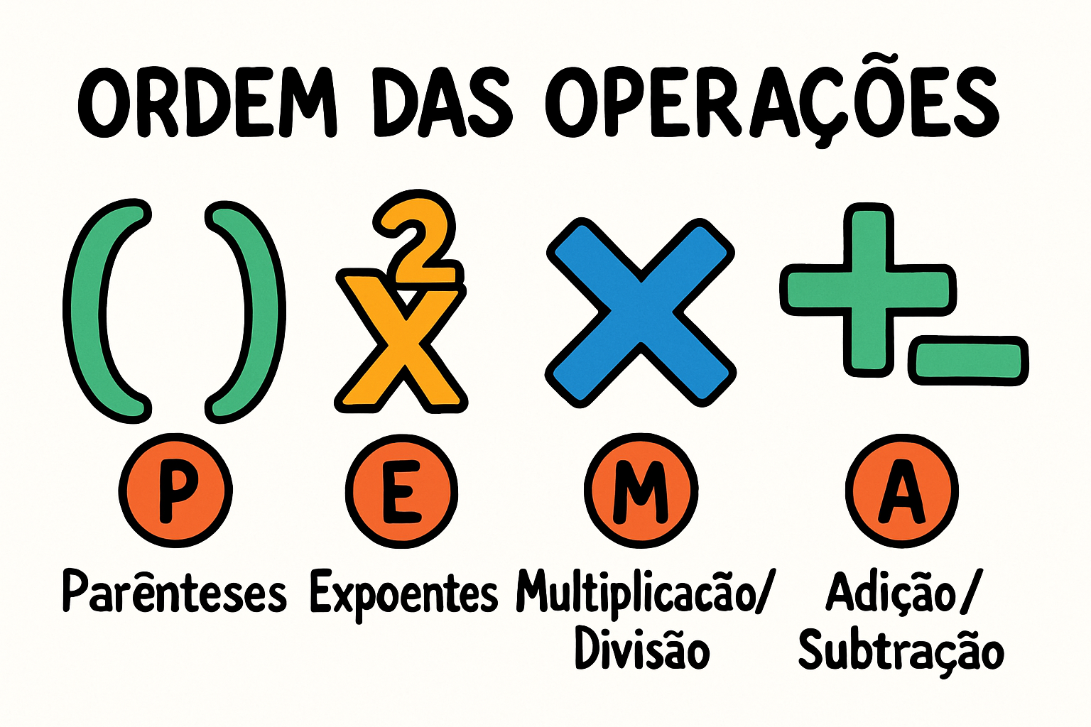 imagem pemdas - erros comuns